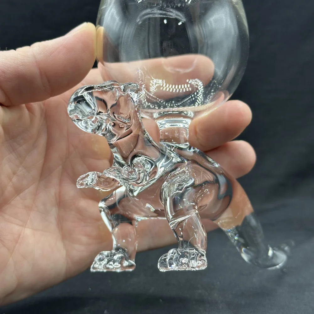 デバイスワークス　IGT Crystal Glass Plate Dinosaur Tasting Glass! — David White Glass.